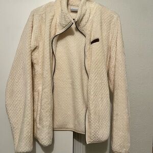 Women's Cream Fleece Jacket